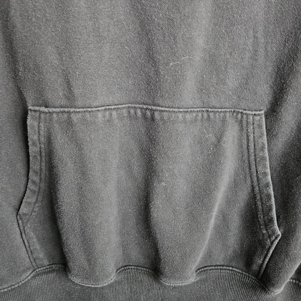 The North Face Hoodie Mens Large Black Pullover Pockets Logo Sweatshirt - Picture 5 of 9